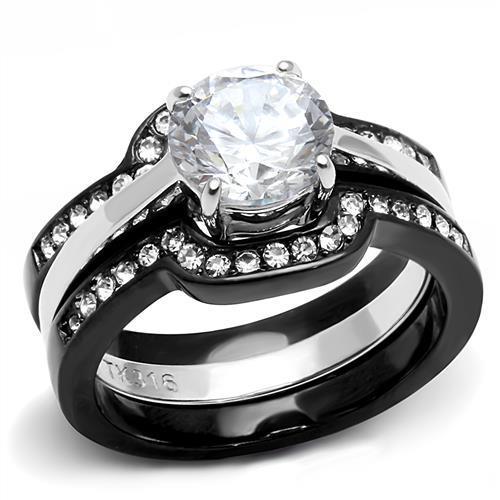 Unisex Stainless Steel Tension Ring with Cubic Zirconia - NDS WEAR