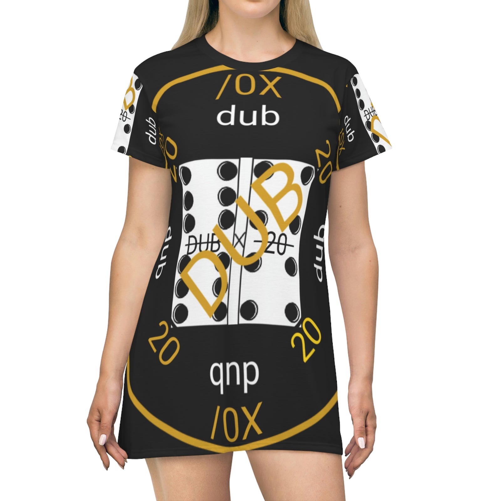 DOMMOE DUB/20 -- Golden Black Dub Dress T-Shirt