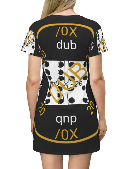 Load image into Gallery viewer, DOMMOE DUB/20 -- Golden Black Dub Dress T-Shirt
